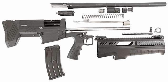 disassembled shotgun