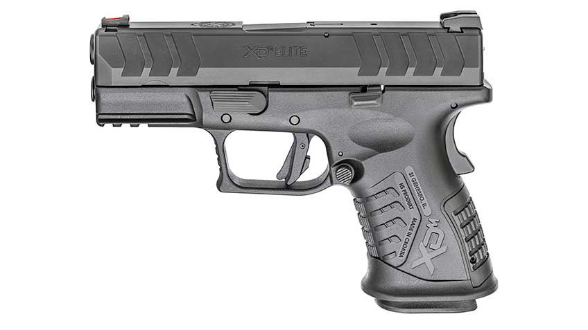 gun pistol handgun on white left side view springfield armory xd-m elite