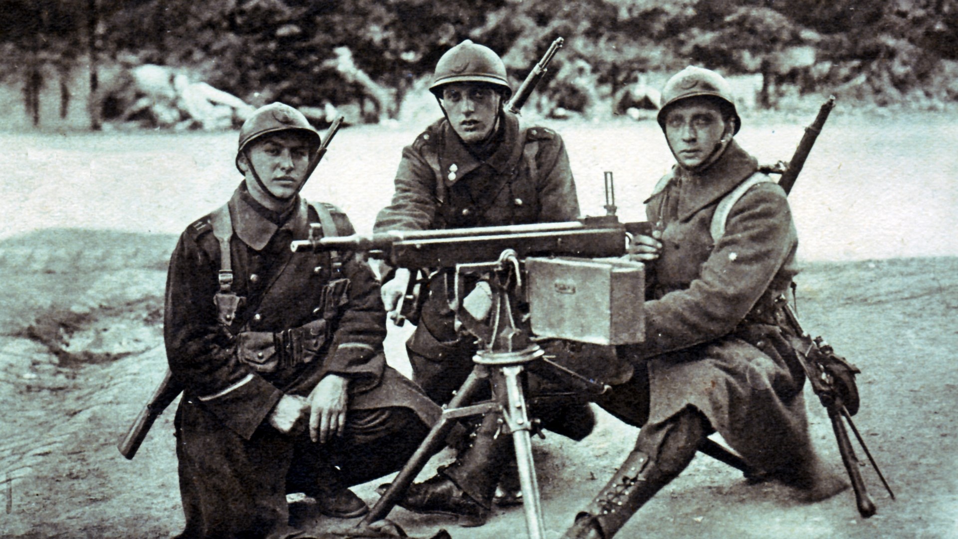M1895 in Belgian service during World War I. Photograph from author’s collection.