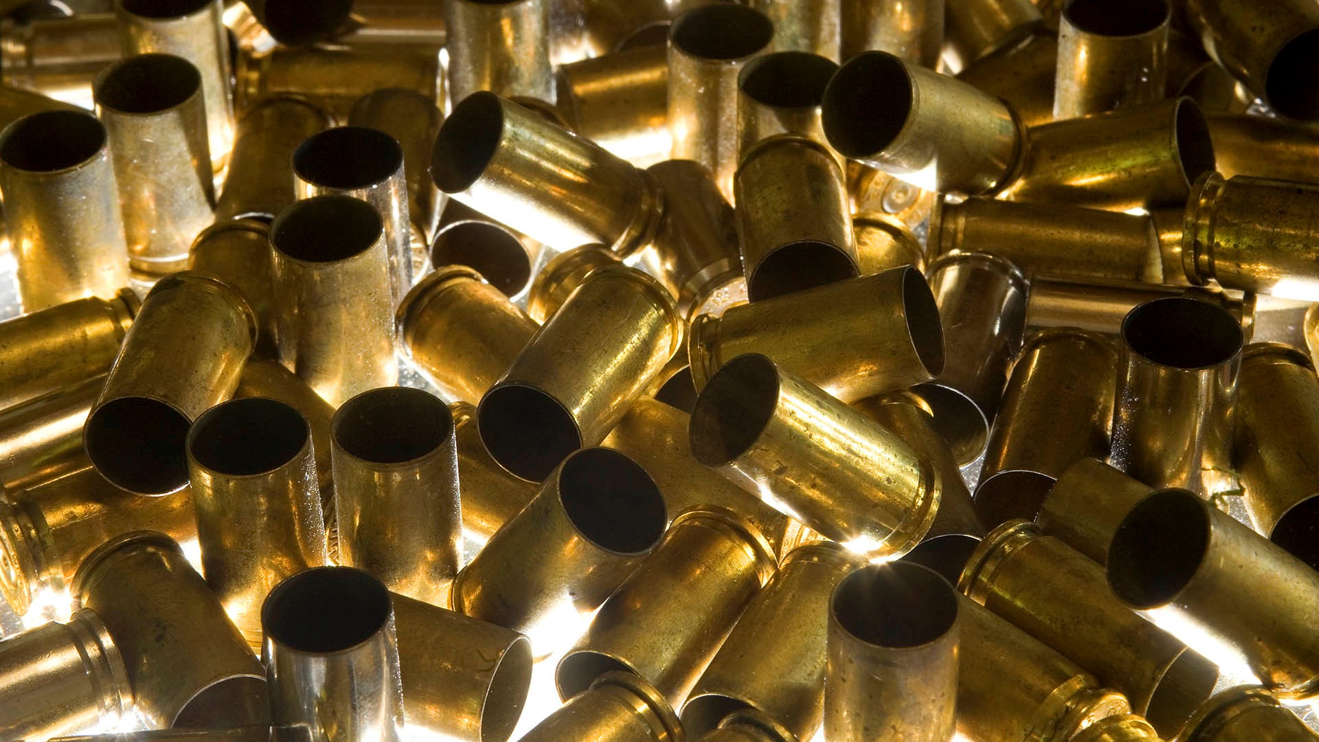 pistol cartridge brass remnant casings