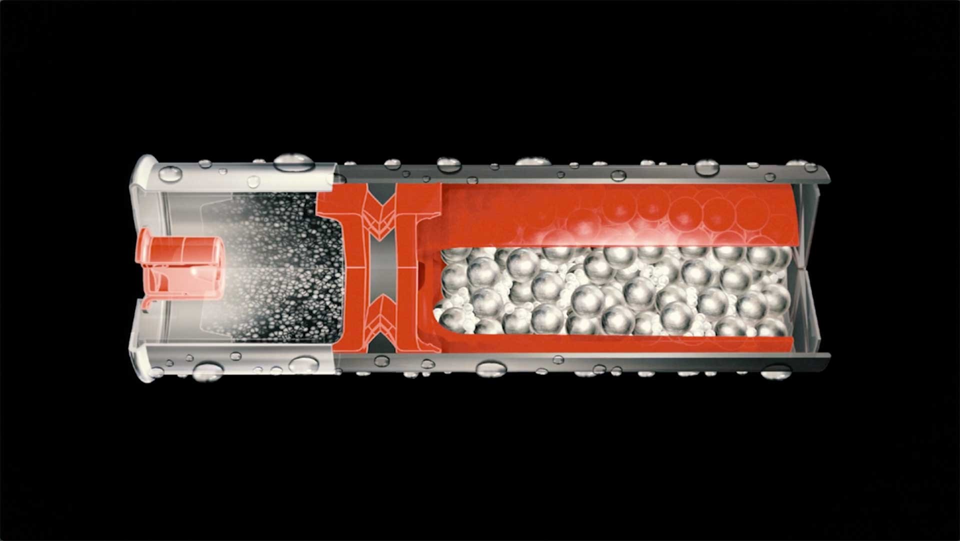 A cutaway graphic illustration of a Winchester shotshell.