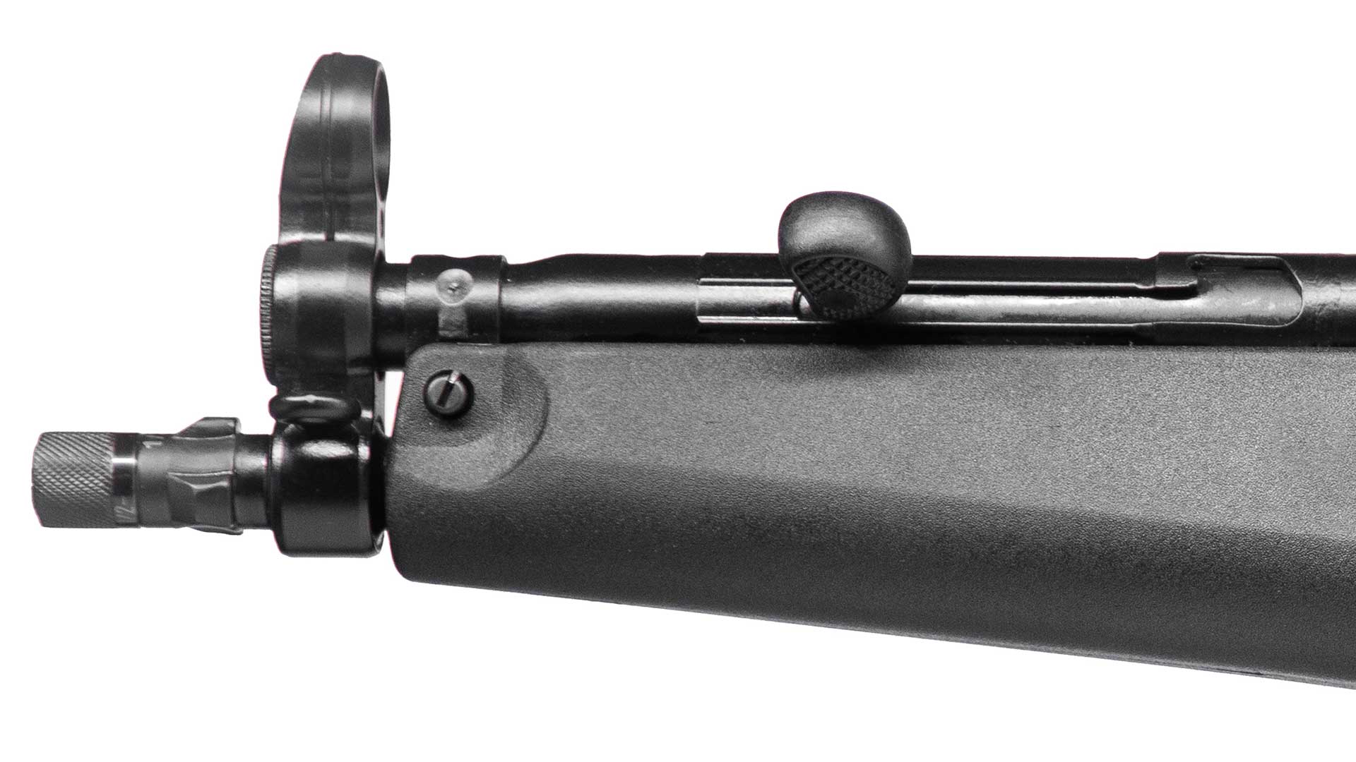 black metal plastic gun parts barrel steel handgun pistol