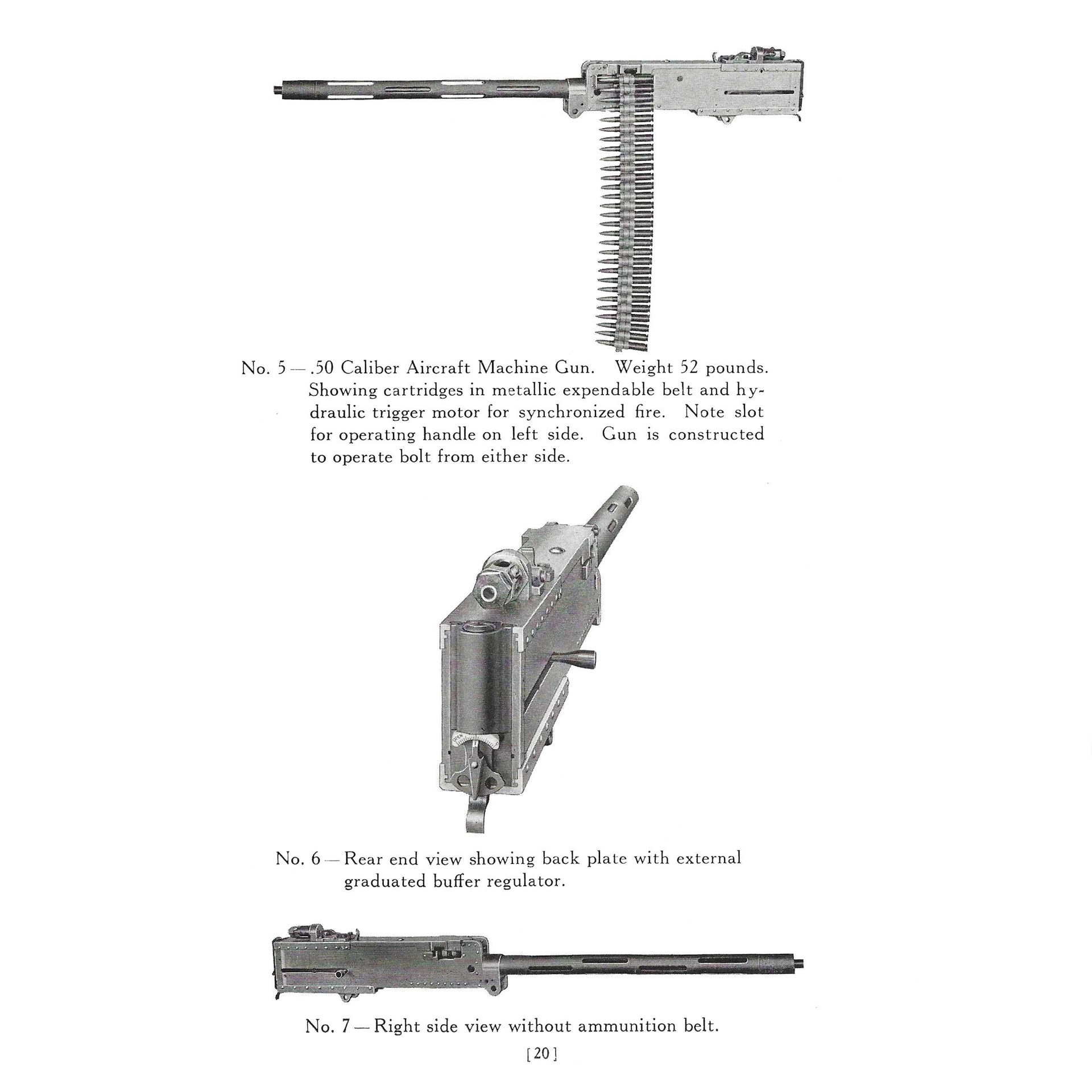 Details of the Colt Model 1924 Aircraft Machine Gun