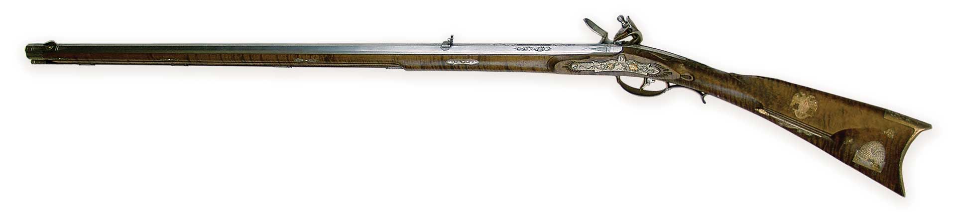 left side gun musket old vintage artwork rifle