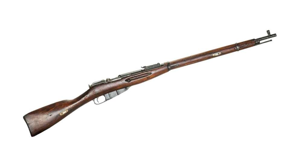 right-side angle rifle bolt-action Mosin-Nagant M1891 wood metal