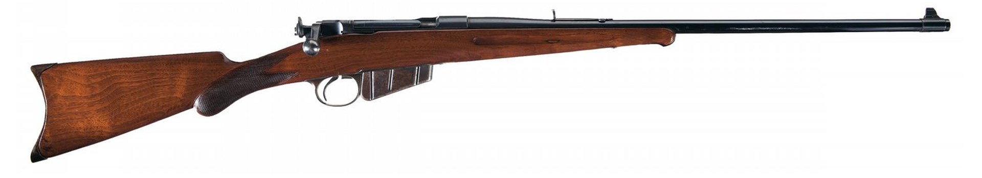 Right-side view of Remington-Lee sporter rifle wood stock gun bolt-action