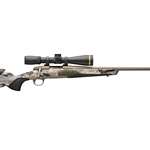 Browning X-Bolt 2 Speed Ovix camo right-side view bolt-action rifle white background leupold gold ring riflescope