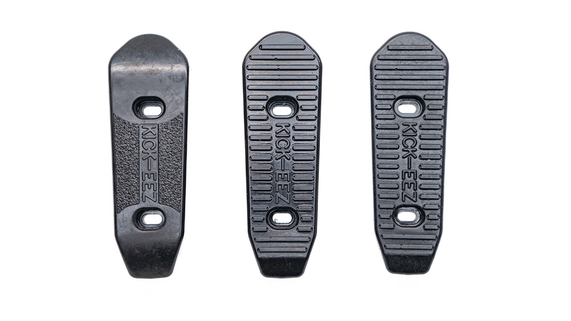 Kick-eez black recoil rubber pad for shotgun stock three vertical row products