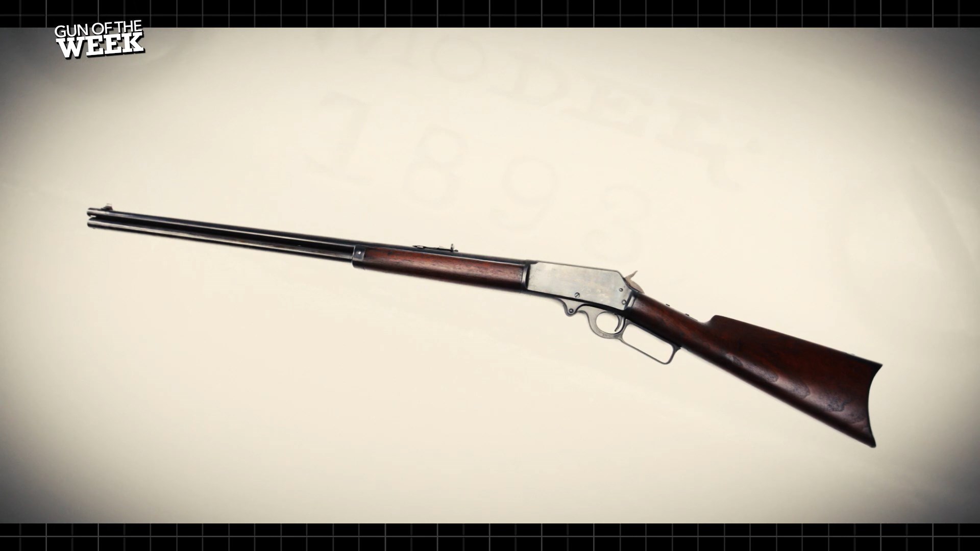 Mariln 1893 lever-action rifle left-side view shown with TEXT GUN OF THE WEEK