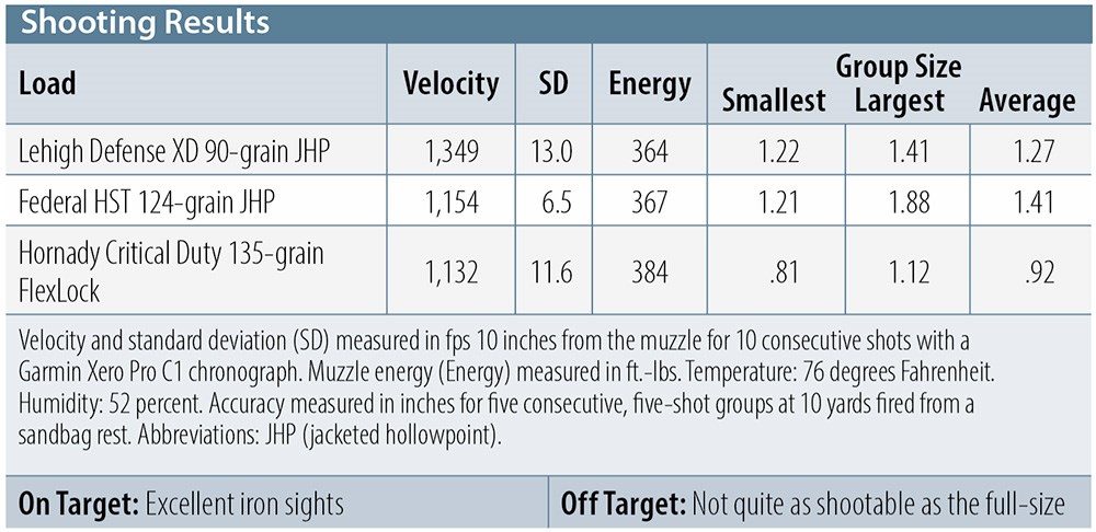 Springfield Armory SA-35 4" shooting results