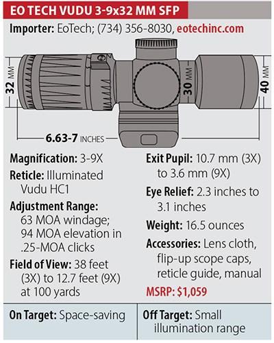 EOTech Vudu 3-9x32 mm SFP specs