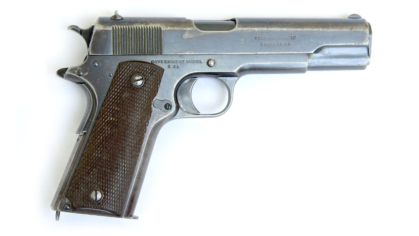 1911 Officer's Model COLT .45 ACP 6 Round Magazine Silver 
