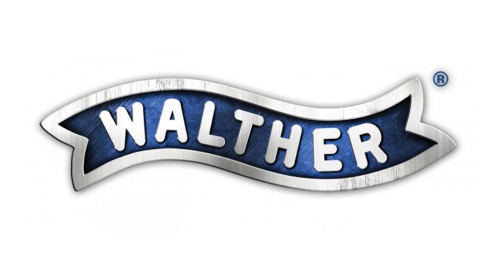 Walther Arms blue silver white banner logo