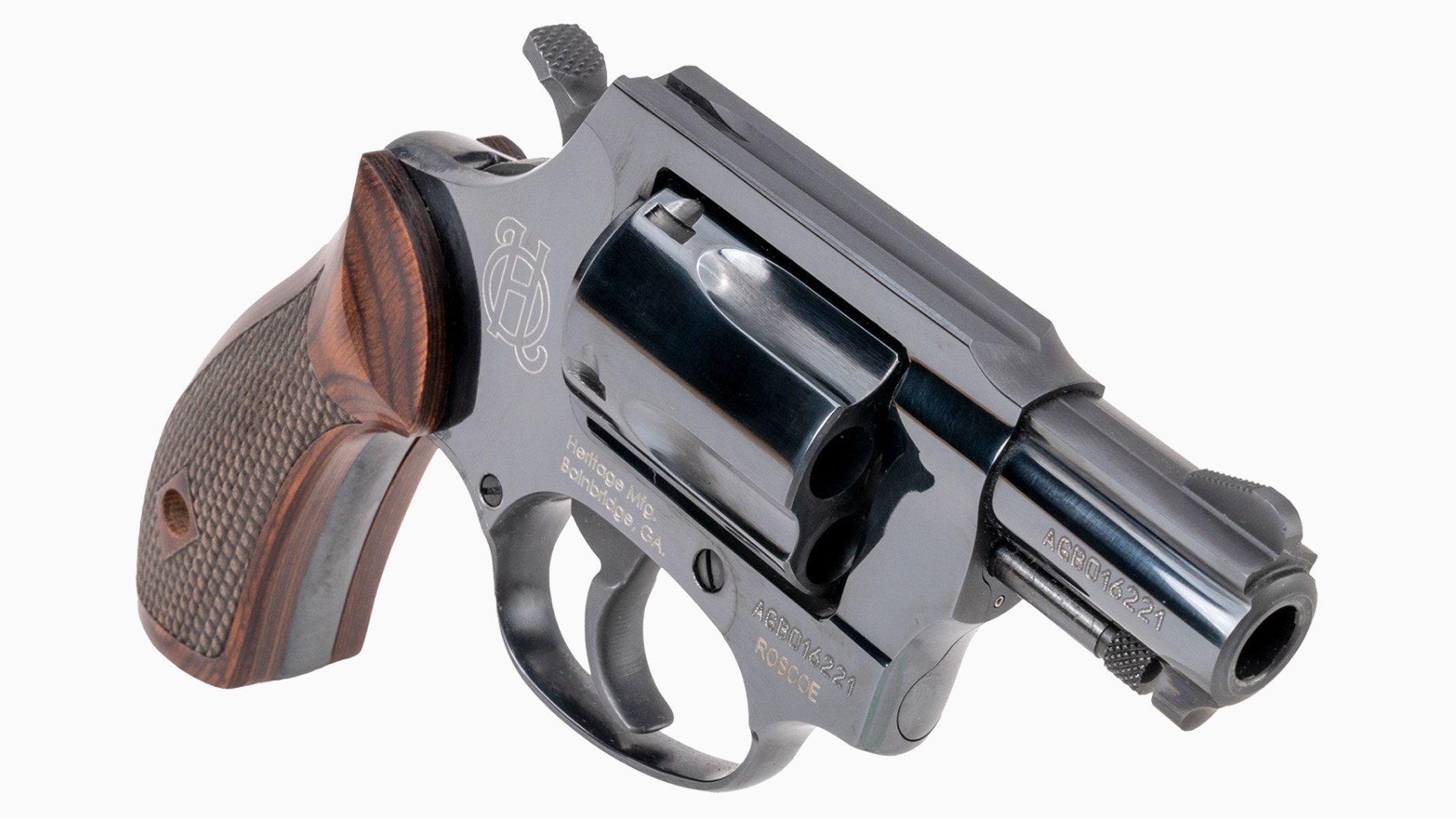 A top view of the Heritage Mfg. Roscoe revolver.