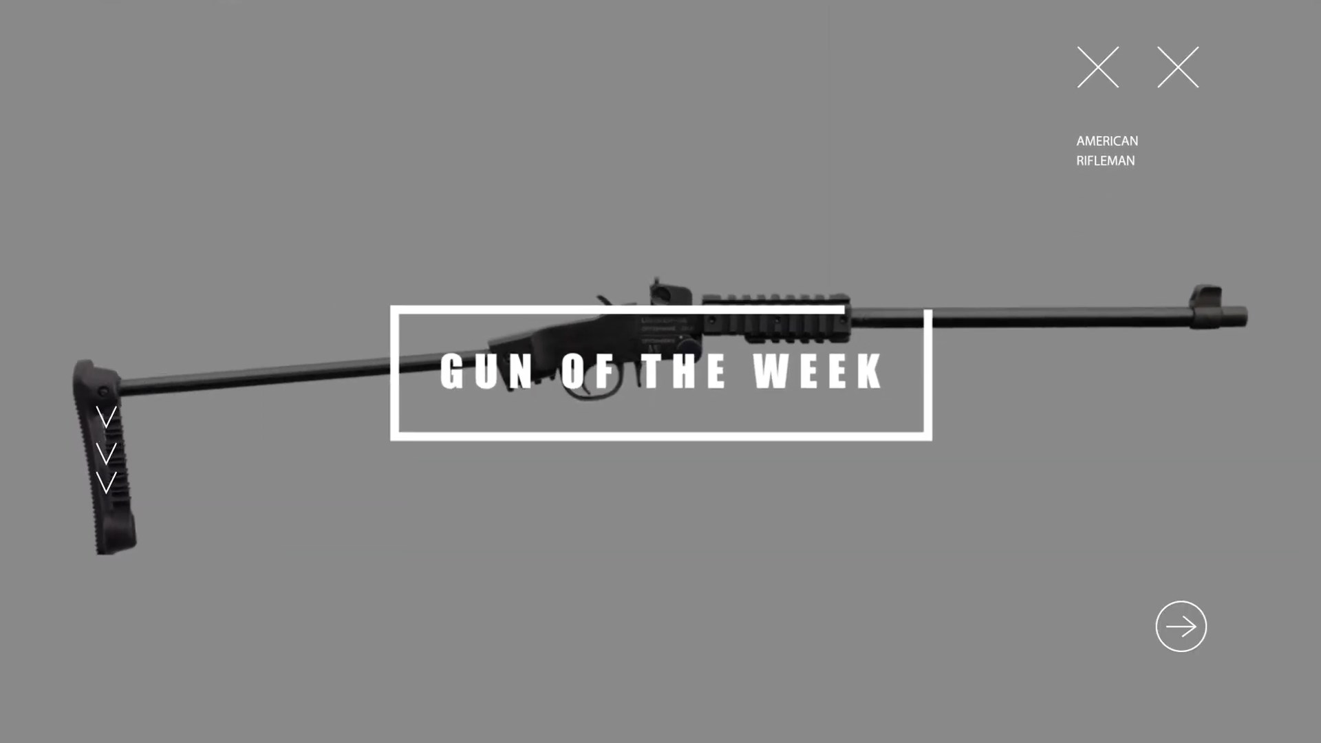 Chiappa Little Badger TDX text overlay GUN OF THE WEEK AMERICAN RIFLEMAN XX ARROW