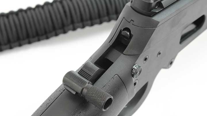 The offset spur on the Marlin 1894 Dark.