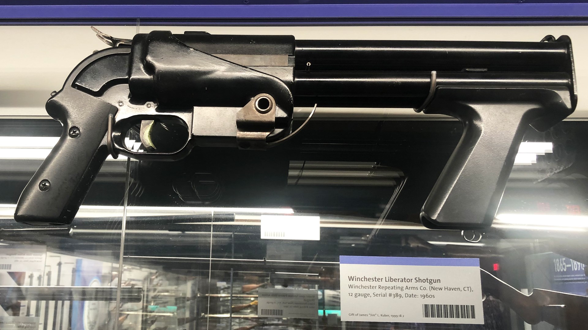winchester liberator 12 gauge shotgun on display cody firearms museum