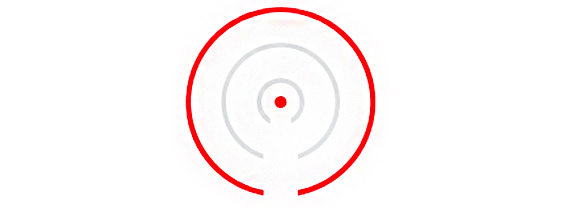 Holosun 507 Comp reticle circles red gray lines dot center white background