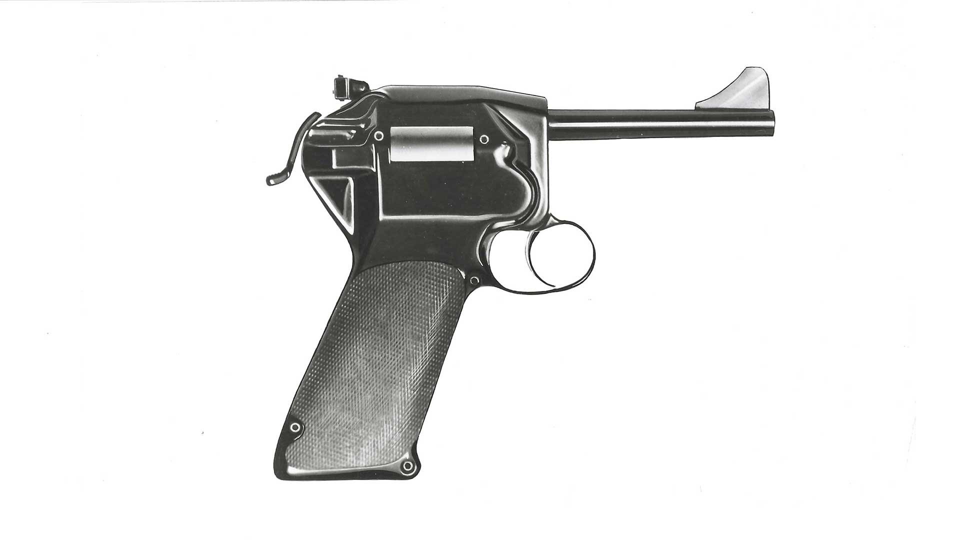 Right side of the Dardick pistol.
