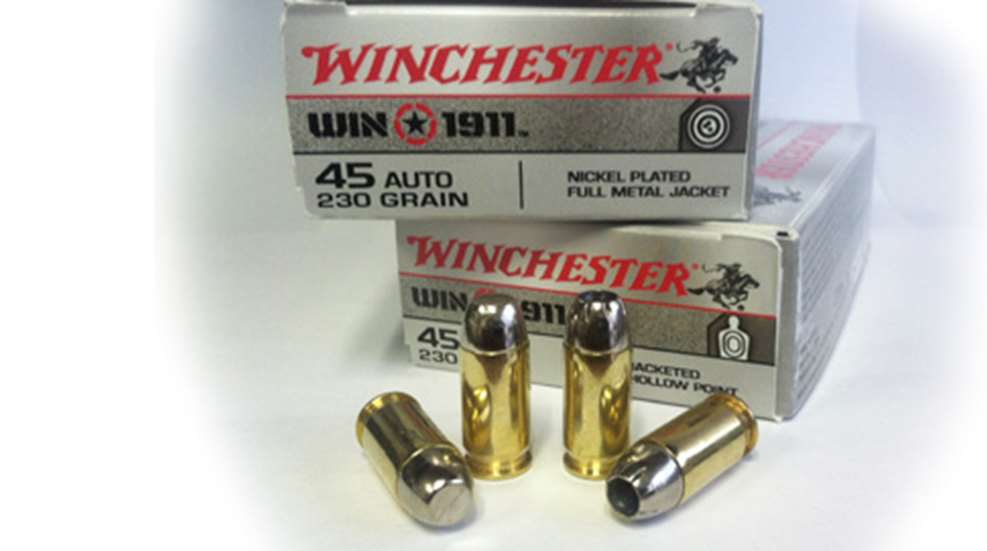 Winchester Win 1911 ammunition boxes rounds cartridges ammo 45 ACP packaging