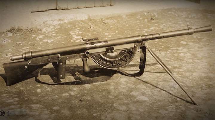 The French CSRG Chauchat light machine gun.
