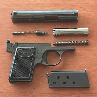 The Baby Browning disassembled.