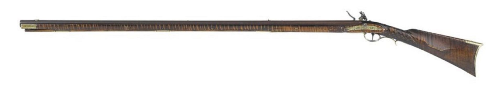 Kentucky Rifle by Melchior Fordney. Fordney’s work in the early 19th century fell under the Golden Age of Pennsylvania long rifles and his weapons were as intricately beautiful as they were useful. Lancaster School, Reconversion to Flintlock, c. 1835-40. "Melchoir Fordney was one of the finest, although not one of the earliest, Lancaster gunsmiths and a very good engraver; he executed very nice details. In an odd set of circumstances, he was murdered with an ax by a lunatic in October 1846. “Courtesy of Pook & Pook