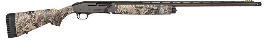 right side camouflage 12 gauge shotgun brown