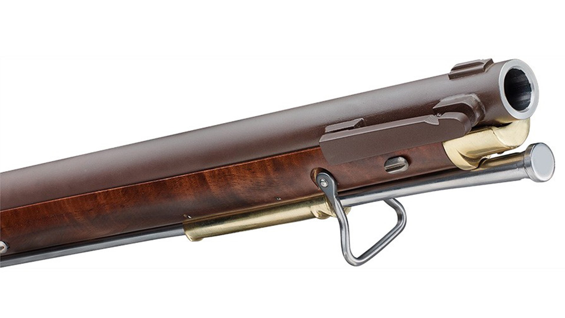 Amongst its most important details, the Pedersoli Baker’s .625” bore is rifled with seven grooves in a 1:120” twist.