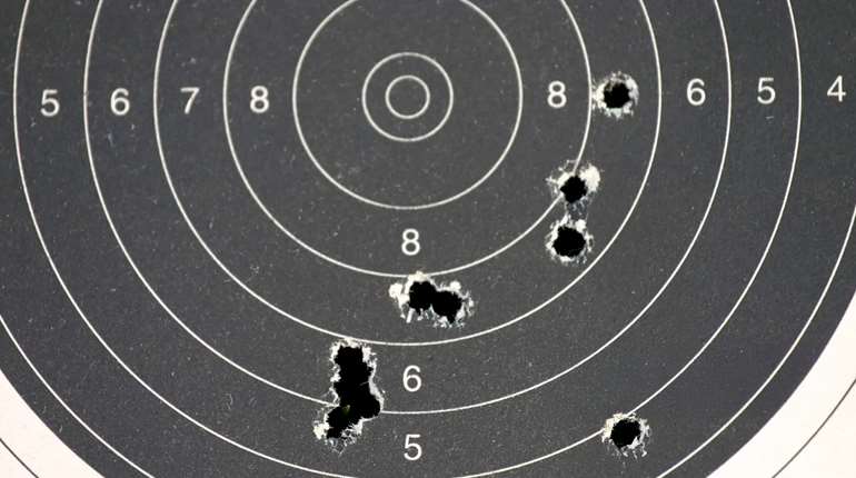 target with holes