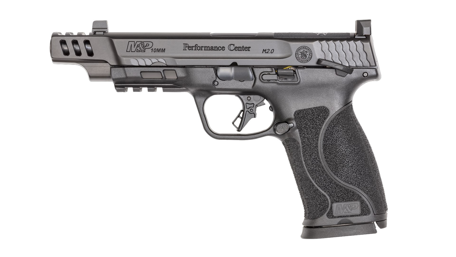 Left side of the Smith & Wesson M&P 10 mm Performance Center Edition shown on a white background.