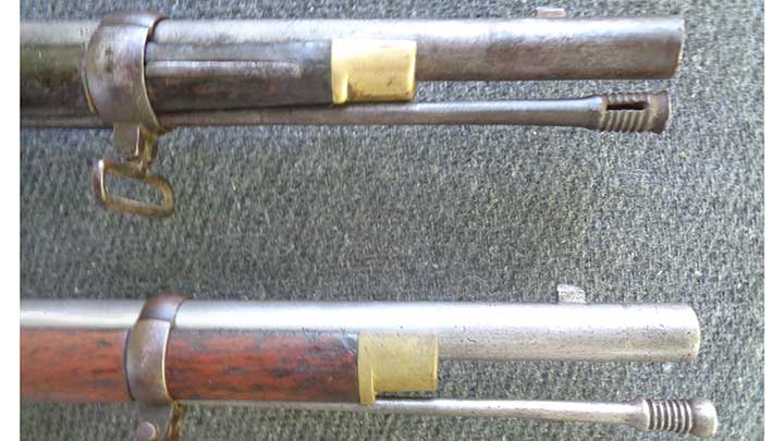 Most of the Canadian militiamen were armed with variations of the British P1853 Enfield .577-cal. rifle-musket.