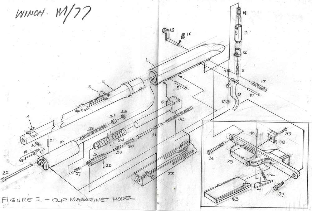 Winchester Model 77 diagram