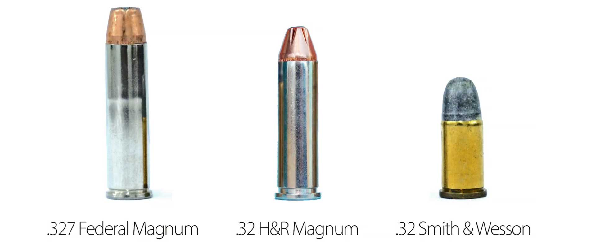 Row of .32-caliber pistol firearm handgun cartridge ammunition ammo