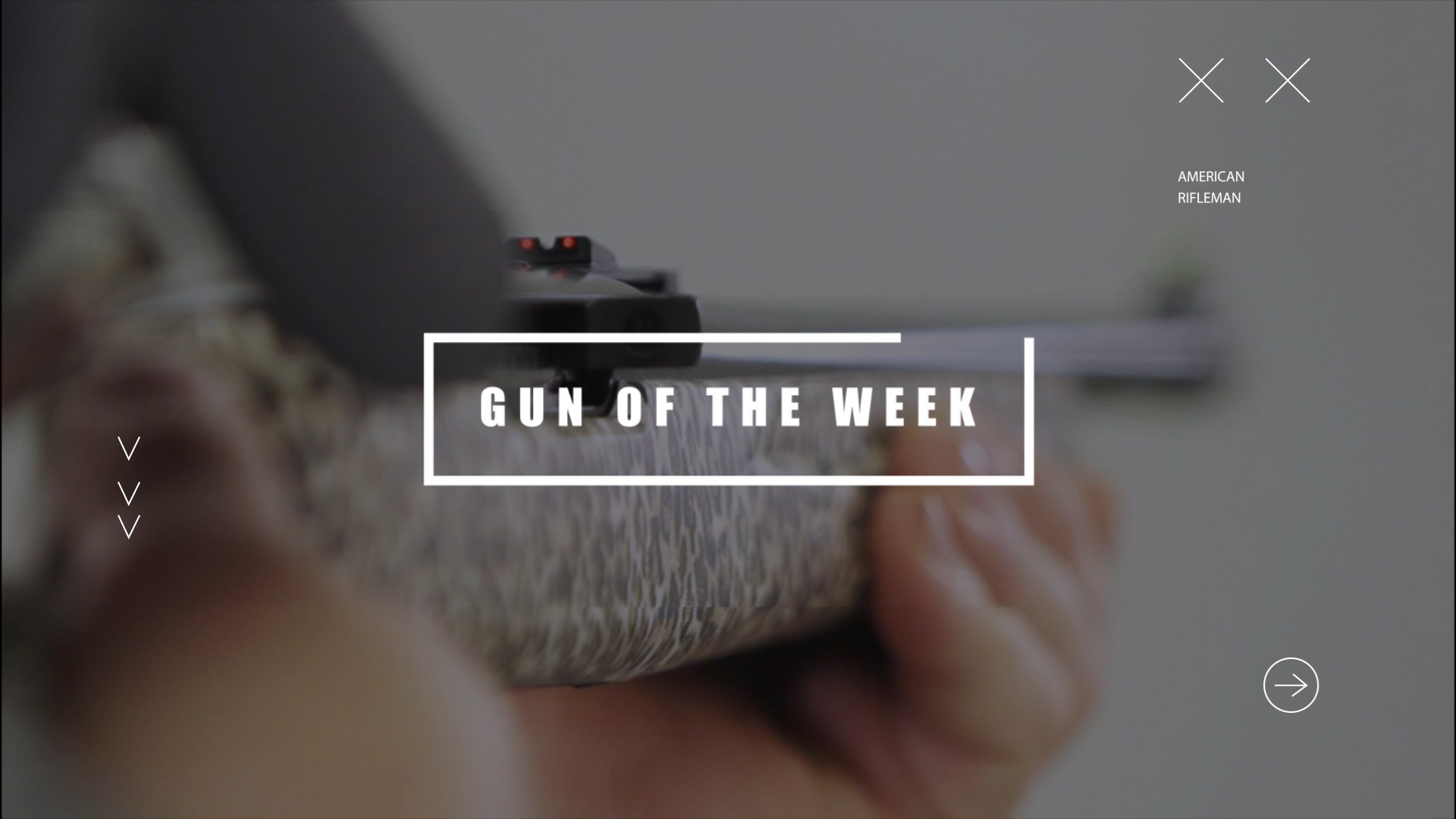 GUN OF THE WEEK title screen words on image Ruger 10/22 rifle .22 LR leopard print compact carbine background