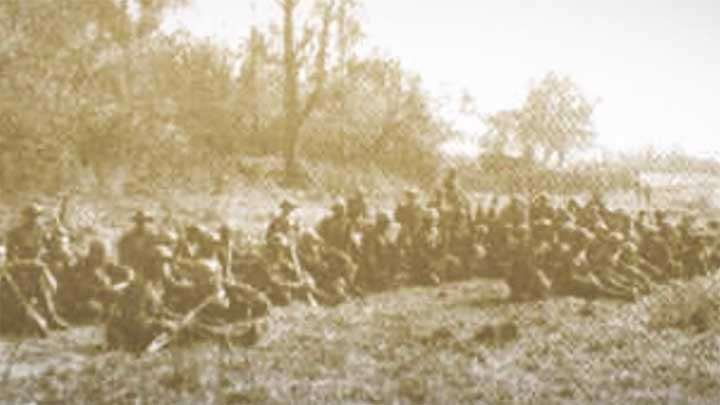 A picture of some of the surviving men from the lost battalion after the battle.