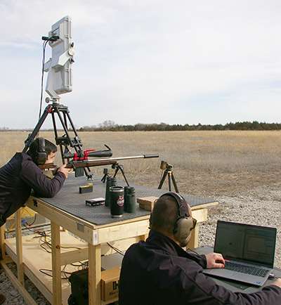 Hornady engineers at range