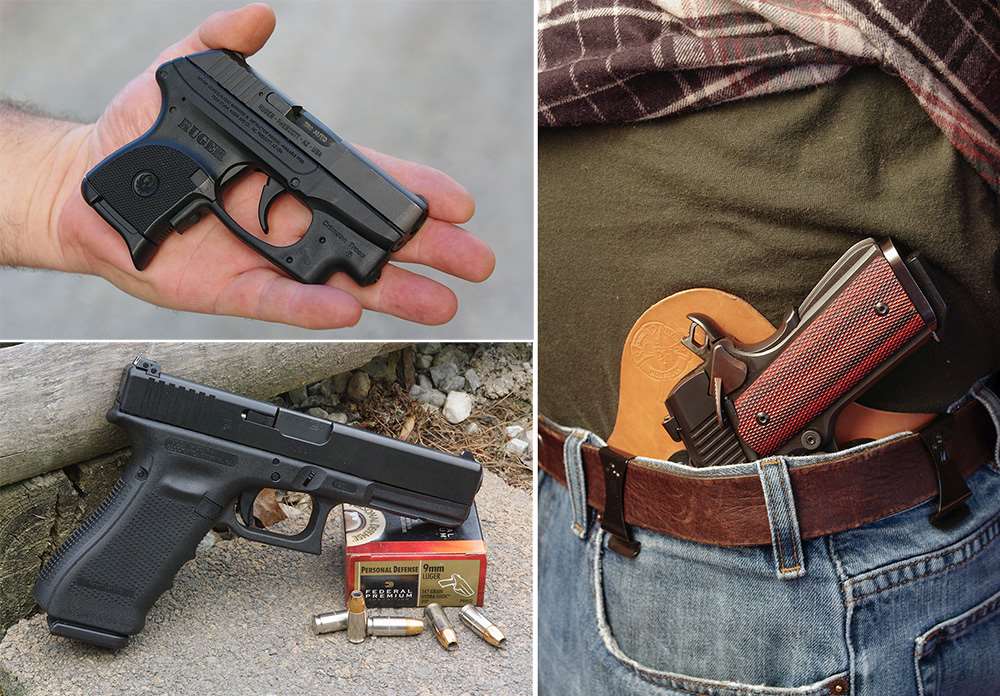 Glock family of 9 mm handguns is what began the shift from .45 ACP to the wonder-nine in the 1980s, a trend that has accelerated to the point where larger calibers are becoming an endangered species in CCW holsters • Endangered, but not extinct. Carrying a 1911 in an IWB holster like the CrossBreed SuperTuck is comfortable and eminently concealable.