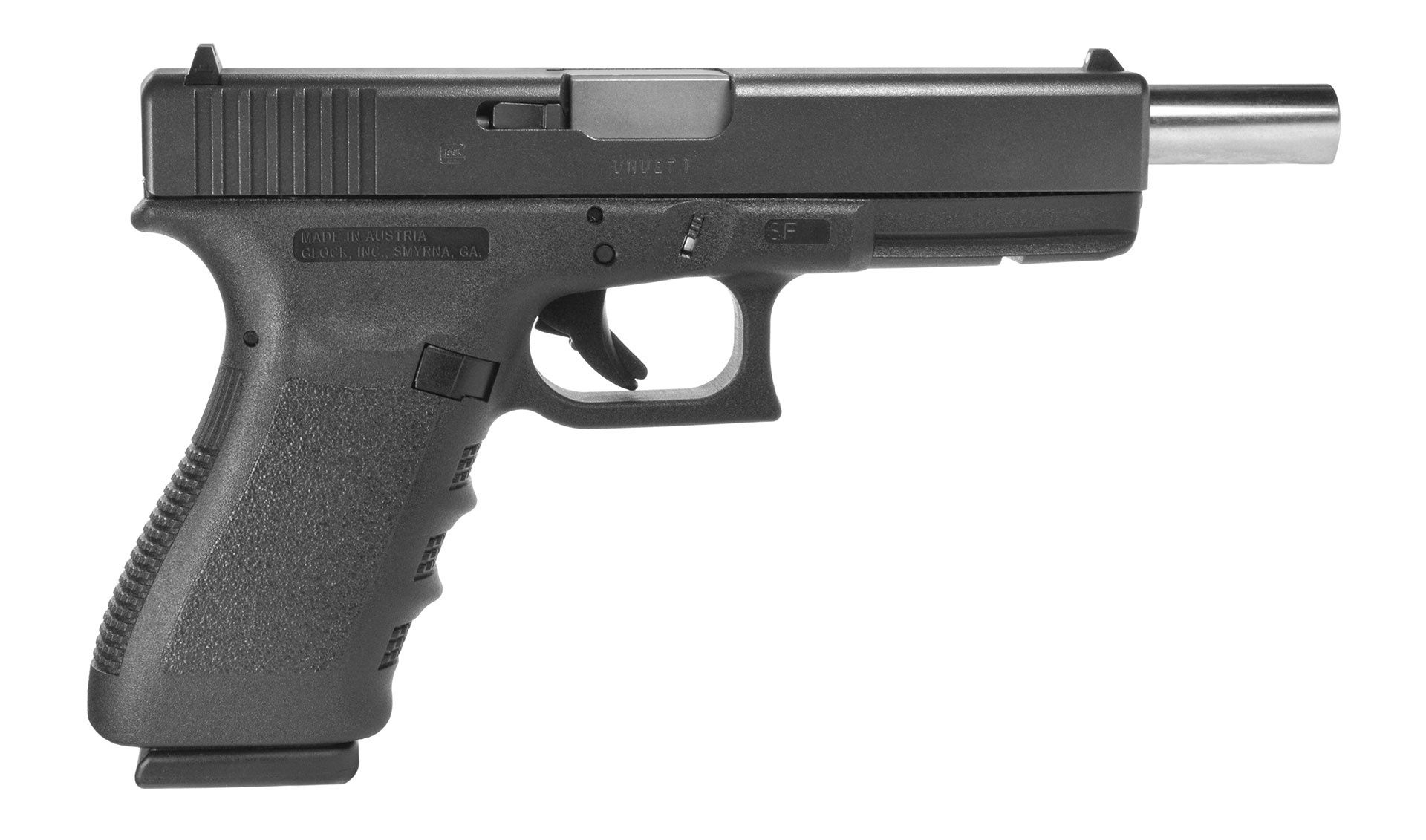 The test gun was a Glock G20 SF (small frame) with a 6” Lone Wolf barrel chambered in 9X23 Winchester.