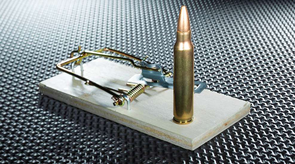 Mouse trap with ammunition bullet