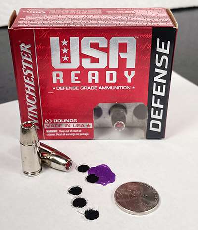 Winchester USA Ready Defense 124-grain hollow points