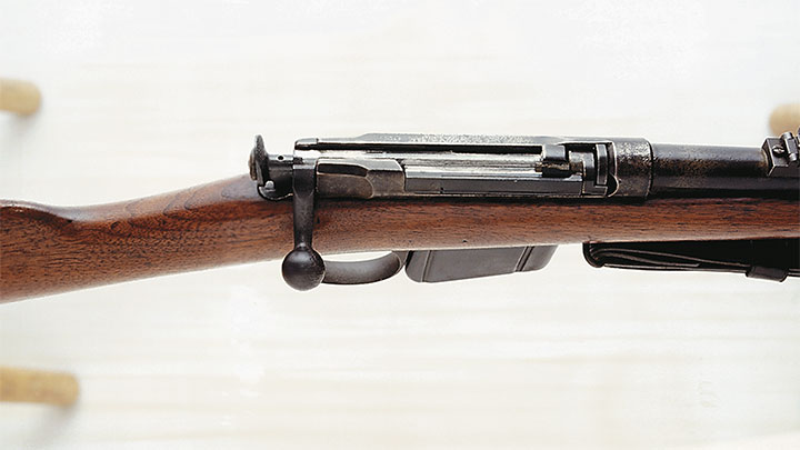 A closer look of the action on a Model 1885 Remington-Lee.