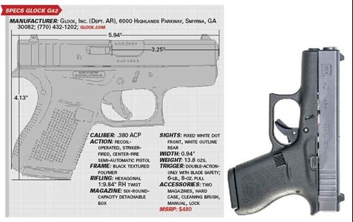 Glock 42 Specifications