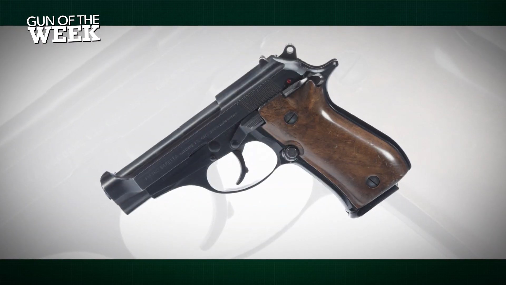 Beretta Cheetah pistol GUN OF THE WEEK text on image overlay