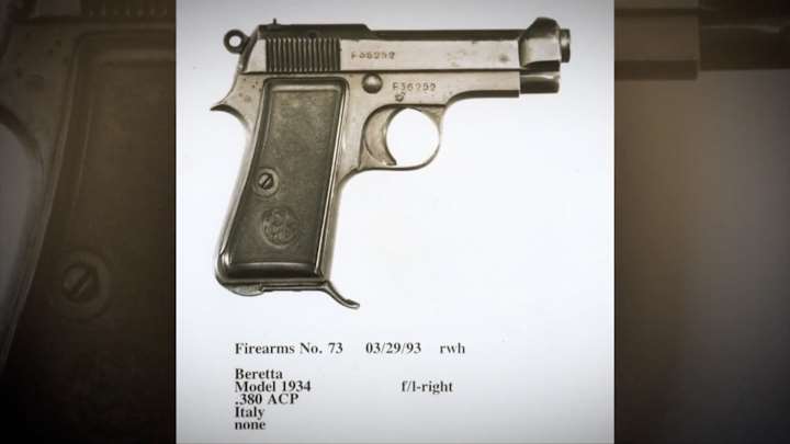 Right-side view of Beretta 1934 pistol on white background.
