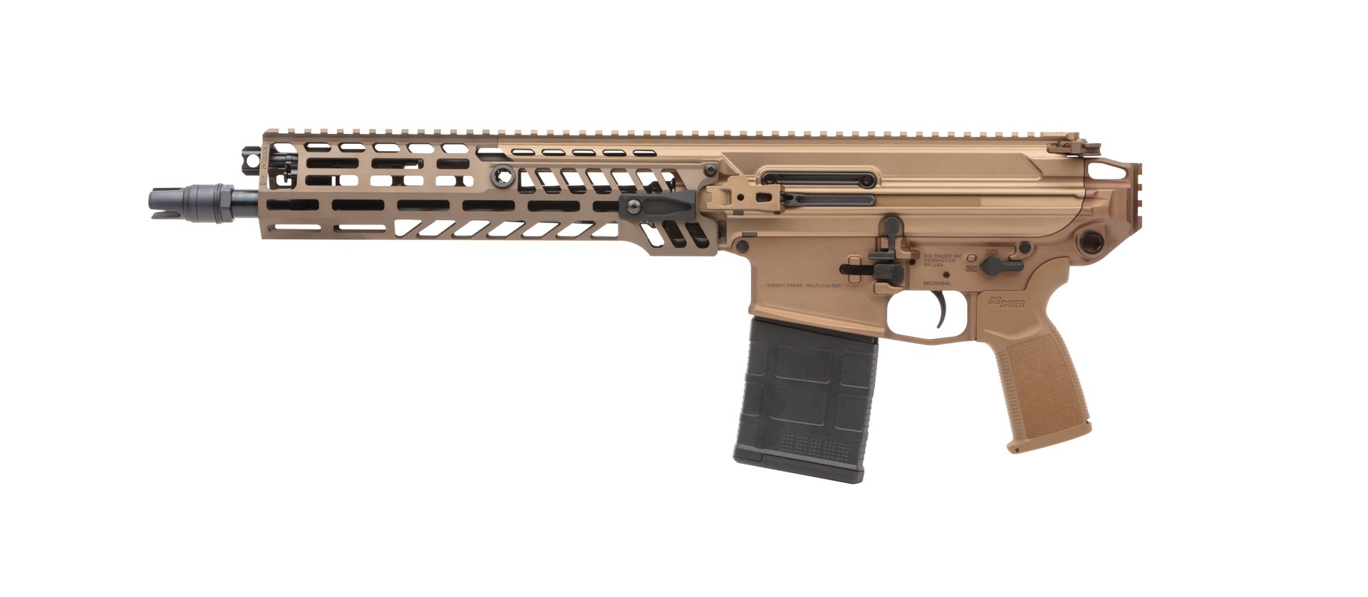 Left side of the SIG Sauer MCX-Spear pistol.