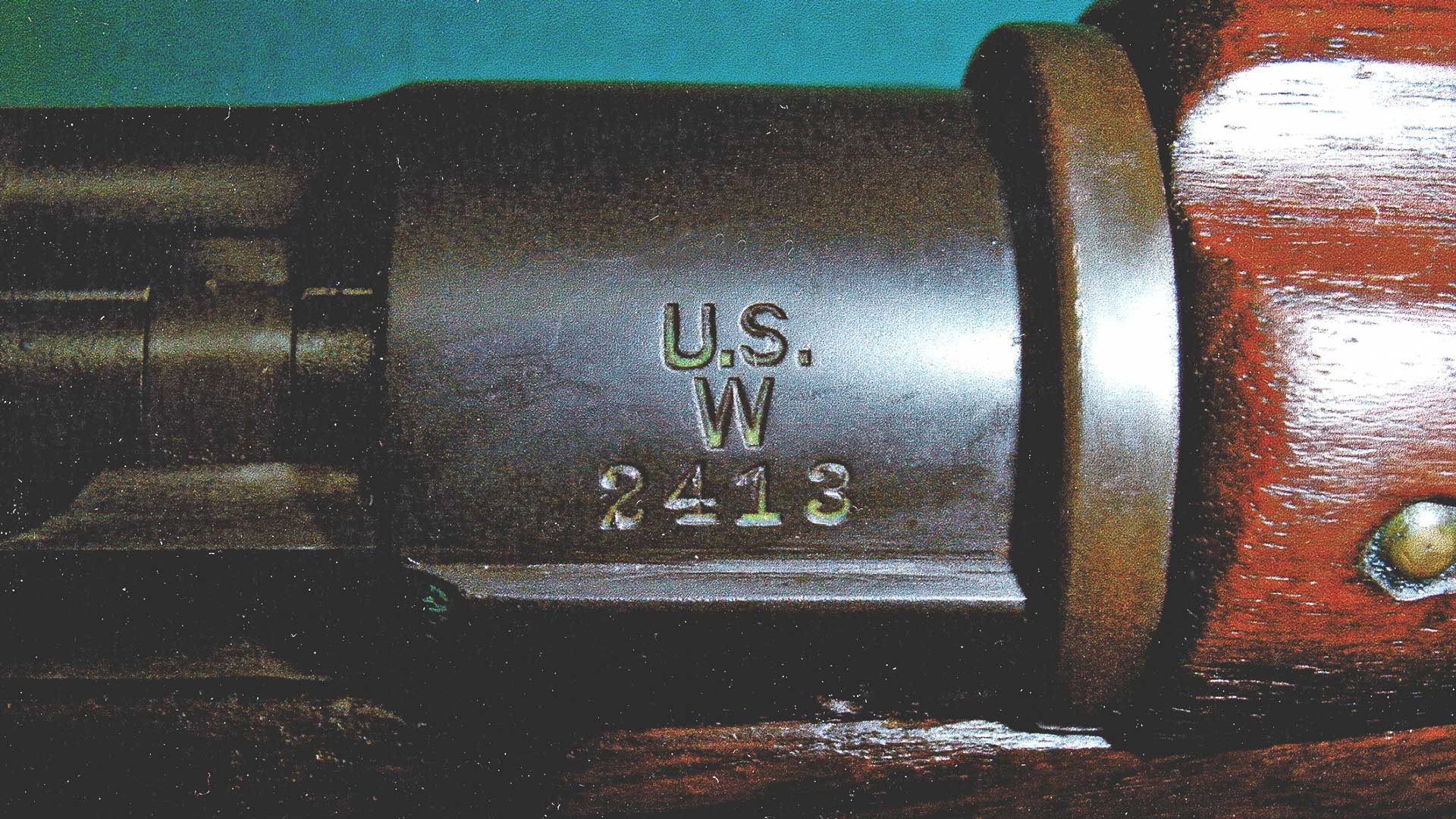 U.S. M1917 stamping serial number metal steel brown wood stock gun rifle bolt-action military surplus