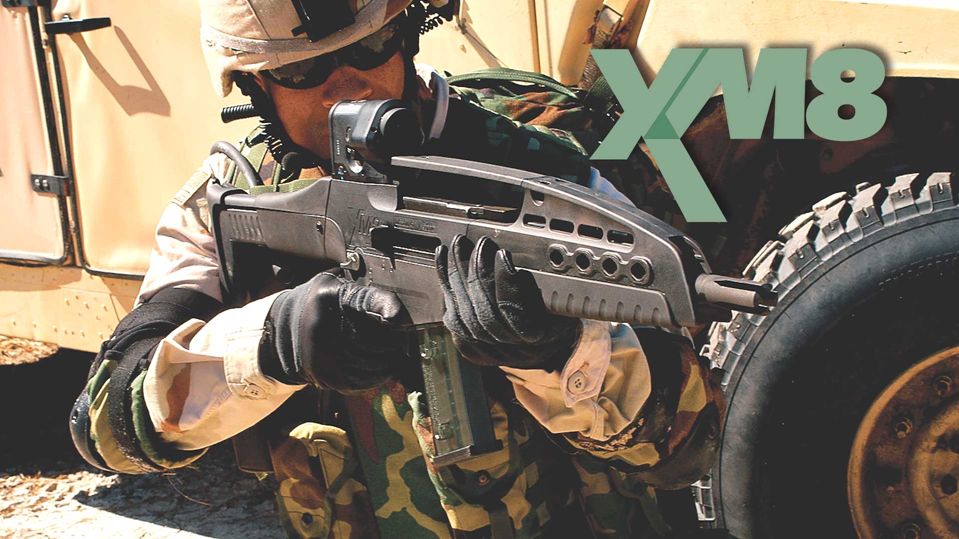 Heckler & Koch XM8 Rifle black plastic futuristic weapon gun Army soldier
