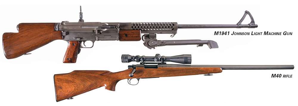 M1941 Johnson Light Machine Gun, M40 rifle