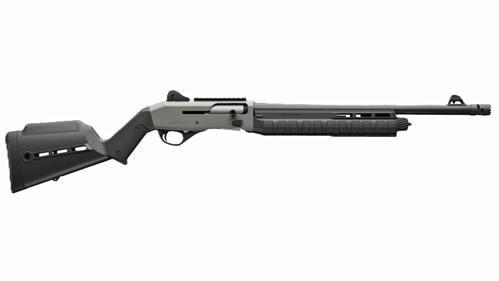 Right side of the Stoeger M3000 Tactical shotgun.